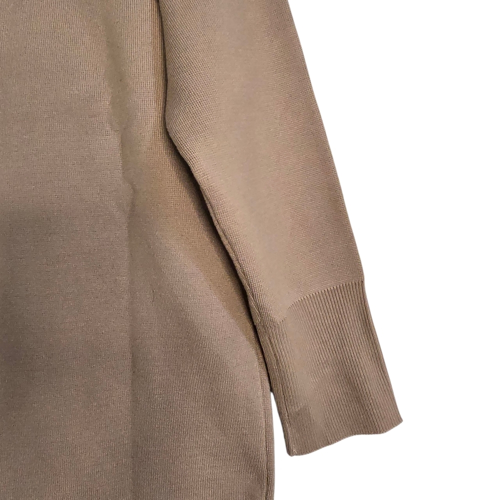 ANRABESS Women Size S, Camel Color Long Open Front Cardigan With Front Lapel NWT - Picture 10 of 11